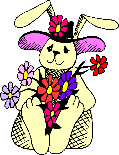 Mr Bunnie loves Spring flowers.
