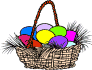 Lots of colored eggs!