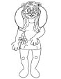Color Hunnie as young Girl