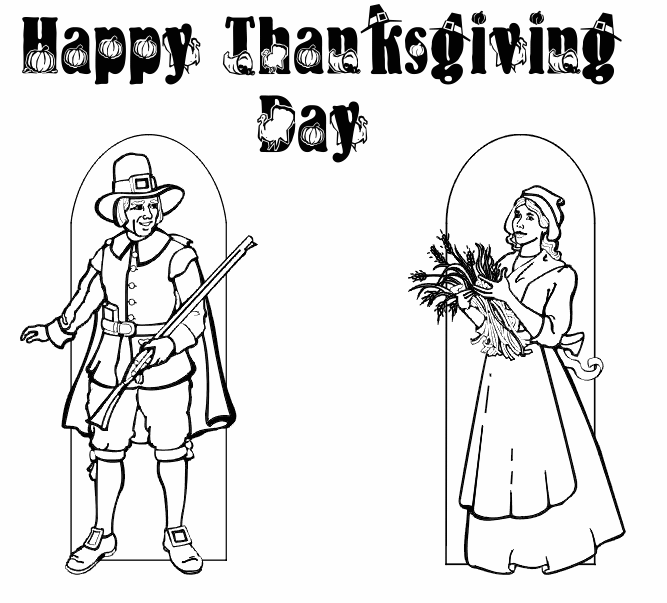 Pilgrims Happy Thanksgiving Day