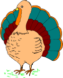 Turkey says "I wonder when Thanksgiving is?"