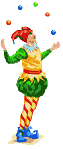 clown juggling