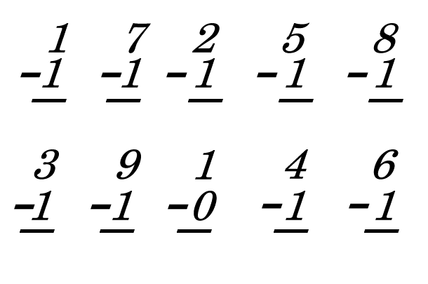 Subtraction Problems