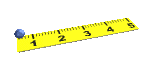 Yardstick with bouncing ball.
