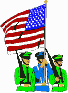 Servicemen with Flag