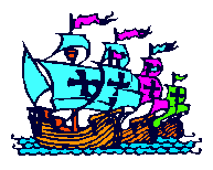 Nina, Pinta and Santa Maria set sail for a new world.