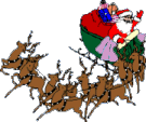 Santa's reindeer driven sleigh