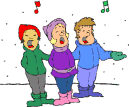 Children caroling as best they can !