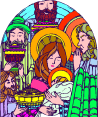 Nativity Stain Glass Window