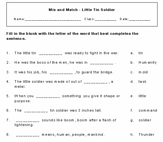 Tin Soldier Mix and Match