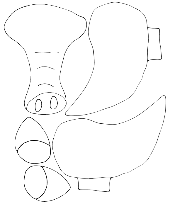 Elephant Puppet for The Magic Cat and The Christmas Stocking.