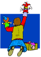 Sheet hand puppet  stage
