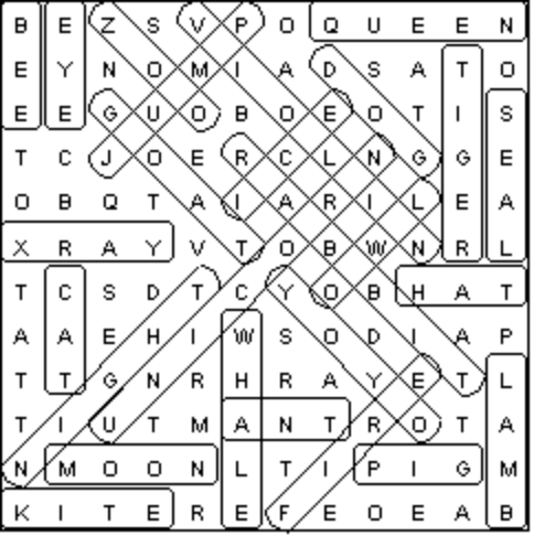 A-Z Kids Word Search puzzle Solution