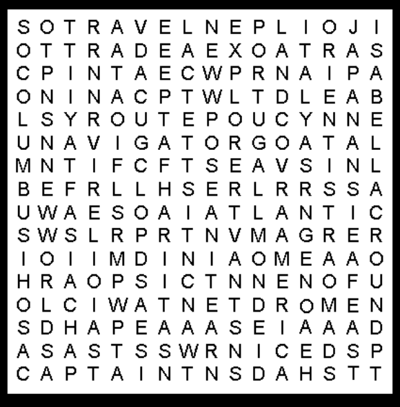 Columbus Day Deluxe Wordsearch Puzzle