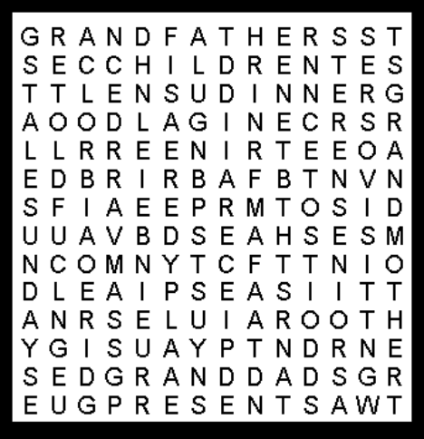Grandparents Day Deeluxe Word Search