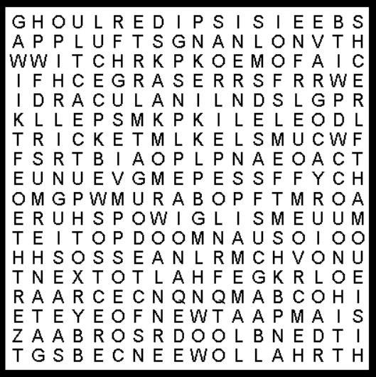 Halloween Deluxe Word Search