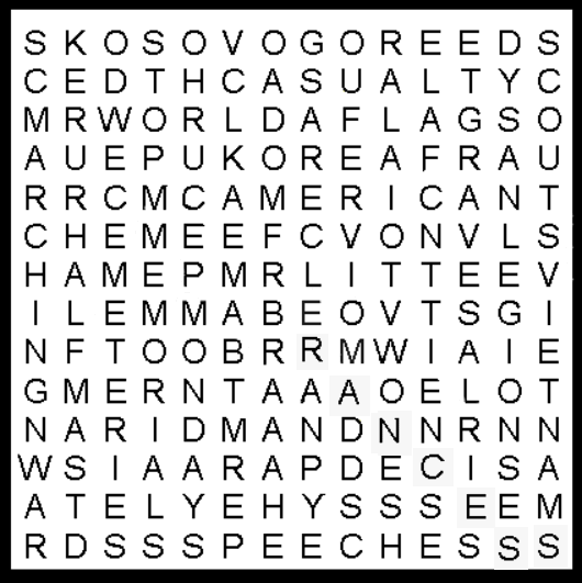 Deluxe Memorial Day Word Search
