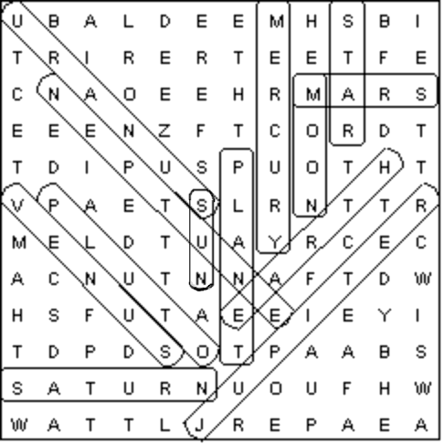 Educational Puzzles Kids Word Search Solution Planets