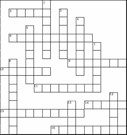 President's Day Kids or Middies Cross Word 