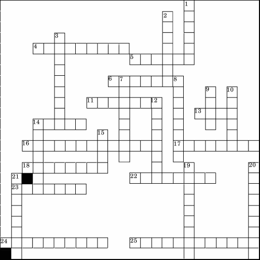 Thanksgiving Day Deluxe Cross Word Puzzle