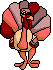 This turkey eats a sandwich while you solve the puzzle.