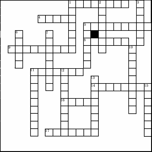 Christmas Day Middies Crossword Puzzle.