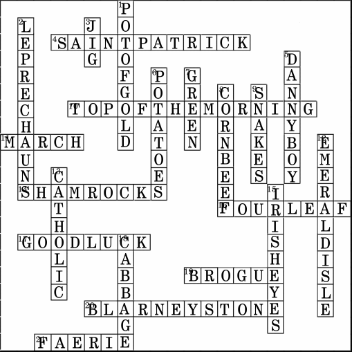 St. Patricks's Day Deluxe Puzzle Solution